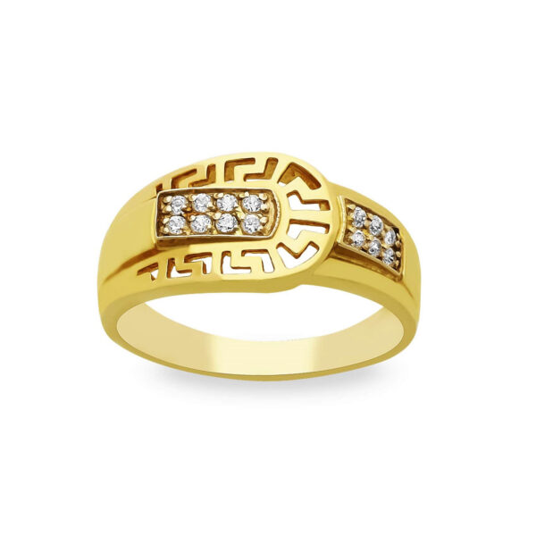 Pierścionek z żółtego złota z brylantem