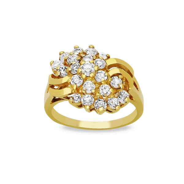 Pierścionek z żółtego złota z brylantem