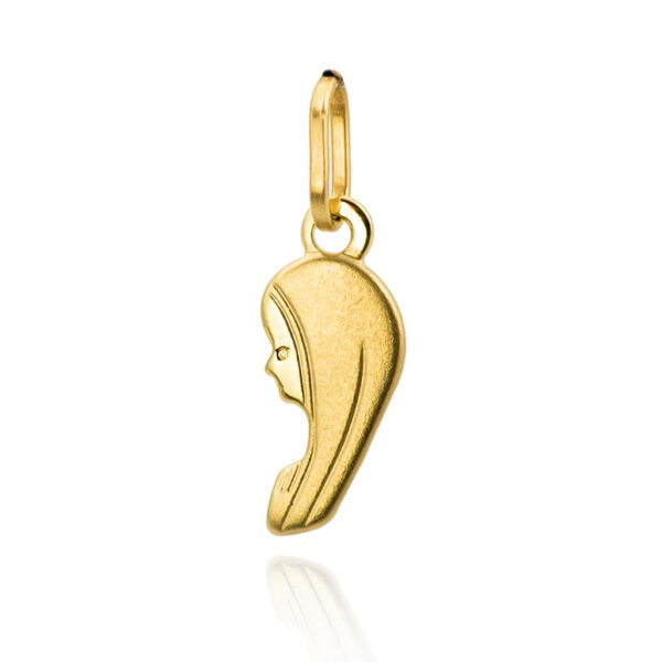 Medalik z żółtego złota z motywem religijnym