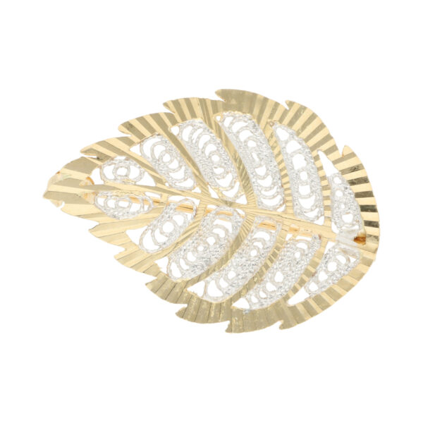 Broszka z żółtego i białego złota