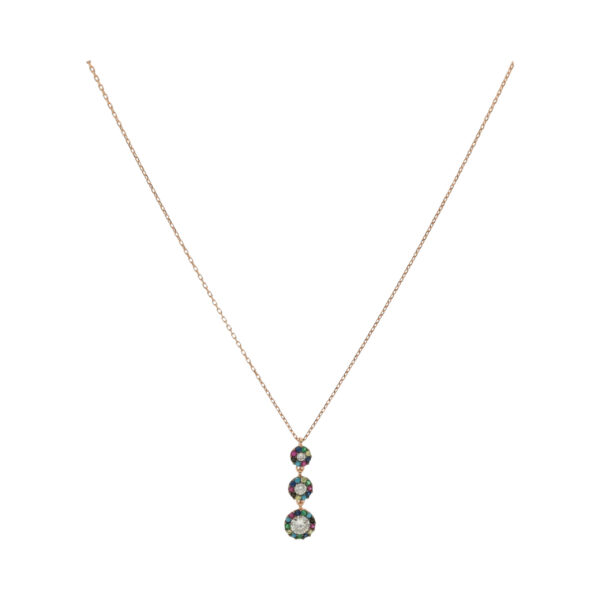 Naszyjnik ze srebra pozłacanego o kolorze różowym