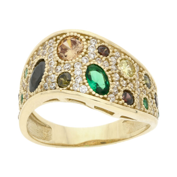 Pierścionek ze złota z kamieniami