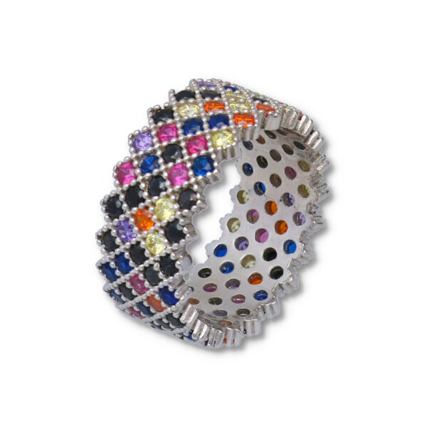 Pierścionek ze srebra z cyrkoniami