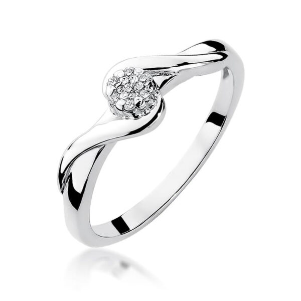 pierścionek białe złoto z brylantem