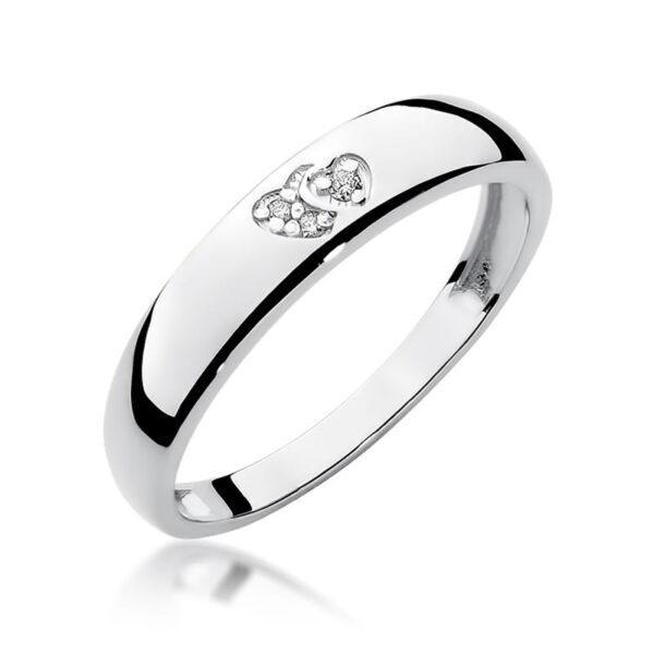 pierścionek białe złoto z brylantem