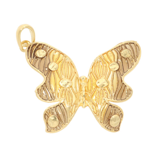 Zawieszka ze złota i emalii w kształcie motyla