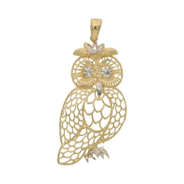 Zawieszka ze złota w kształcie sowy