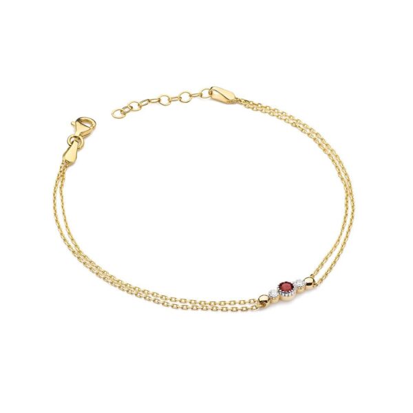 Bransoletka z żółtego złota z brylantem