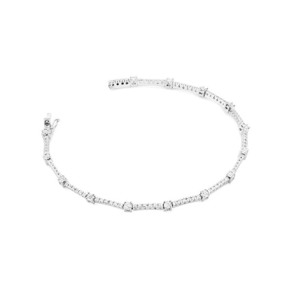 Bransoletka z białego złota z brylantem