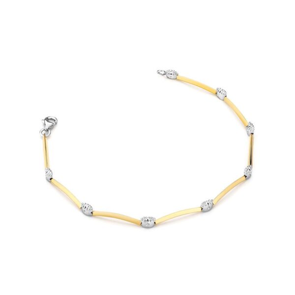 Bransoletka z żółtego złota z brylantem