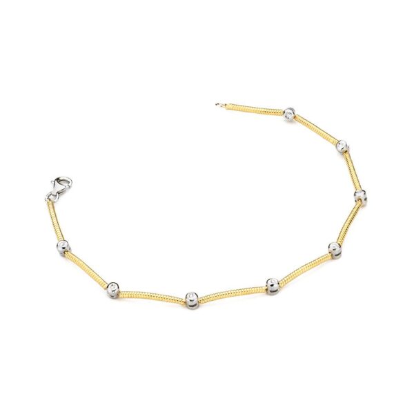 Bransoletka z żółtego złota z brylantem