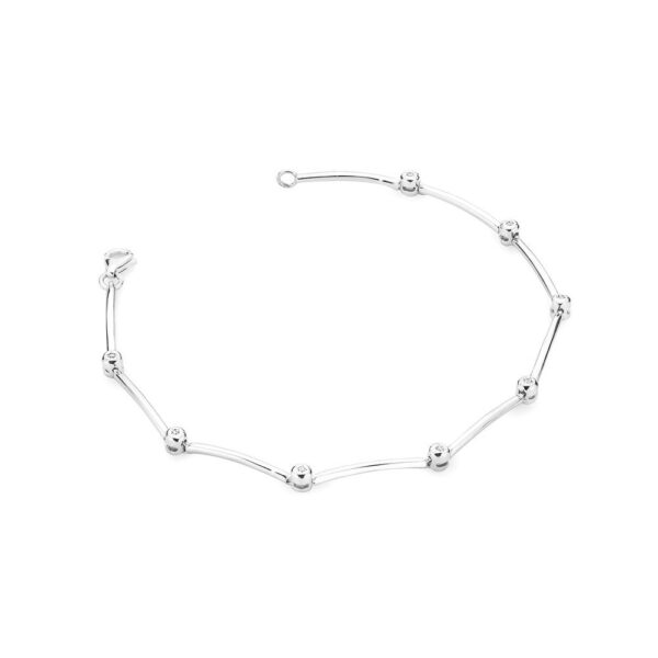 Bransoletka z białego złota z brylantem