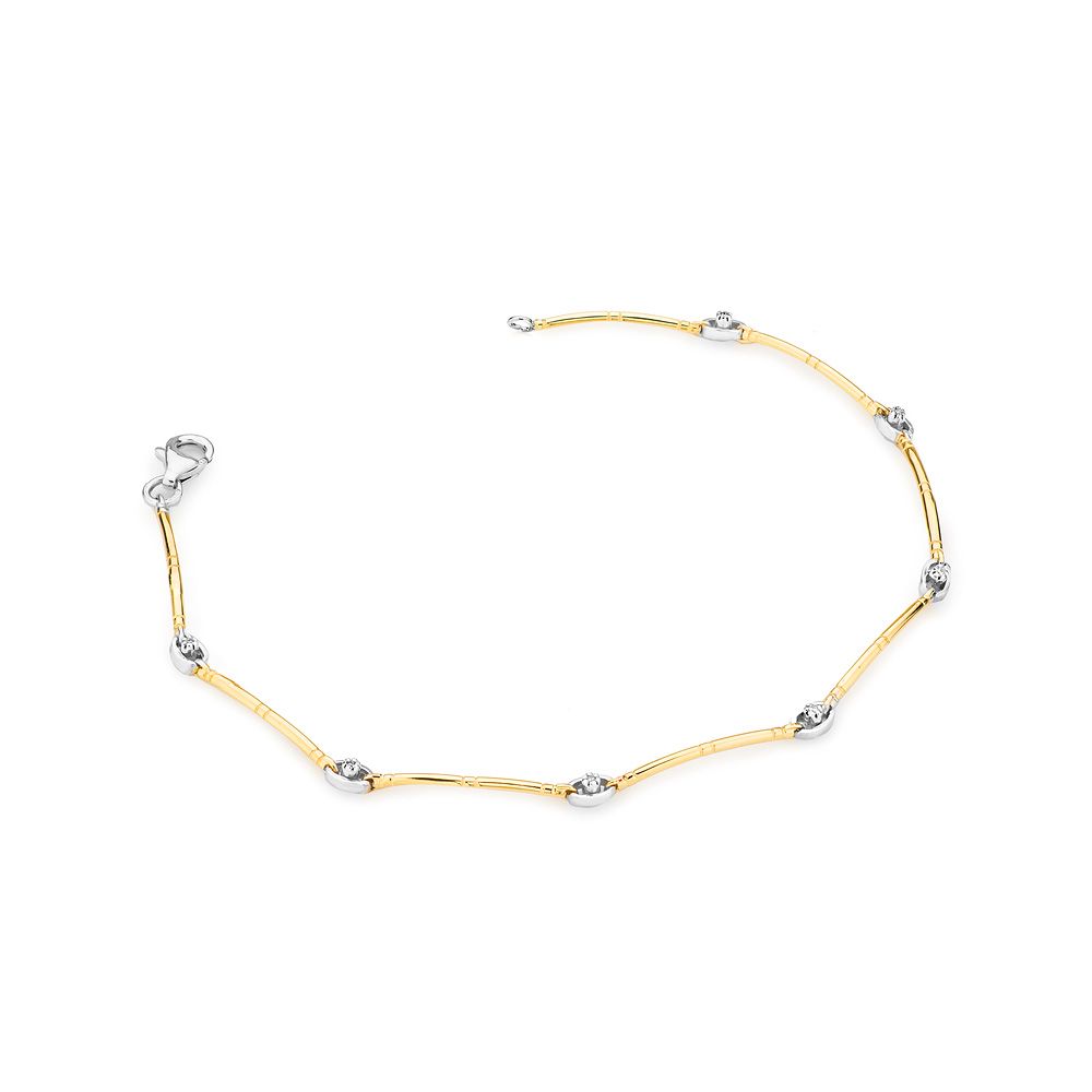 Bransoletka z żółtego złota z brylantem