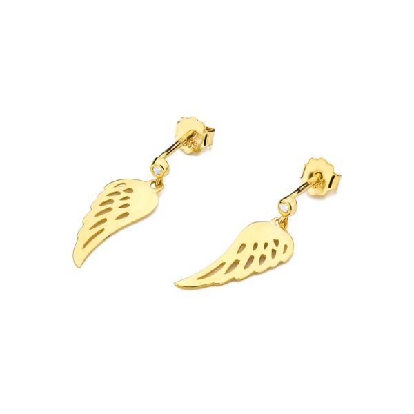 Kolczyki z żółtego złota z brylantem