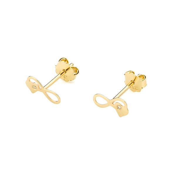 Kolczyki z żółtego złota z brylantem