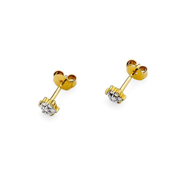 Kolczyki z żółtego złota z brylantem