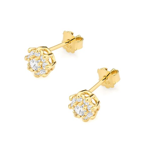 Kolczyki z żółtego złota z brylantem