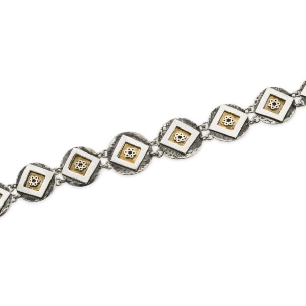 Bransoletka ze srebra z bursztynem