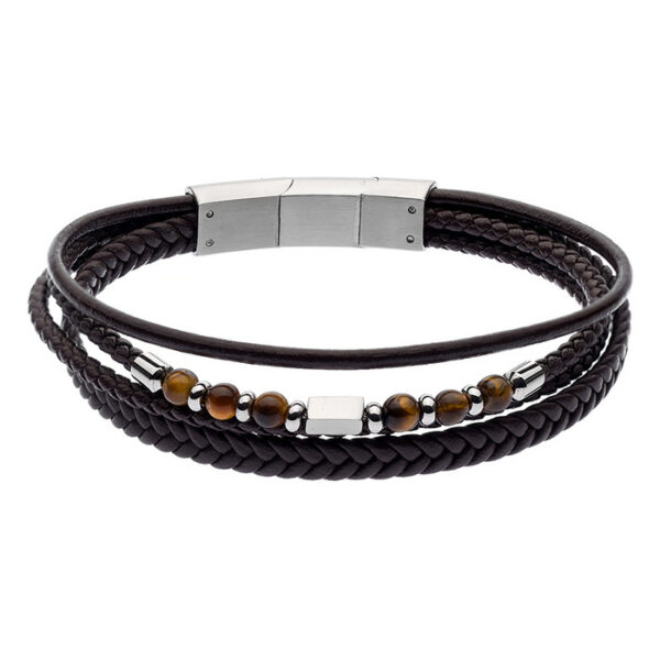 bransoletka męska - kolekcja Steel and Leather