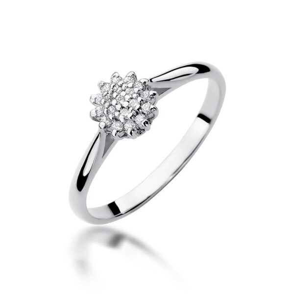 pierścionek białe złoto z brylantem