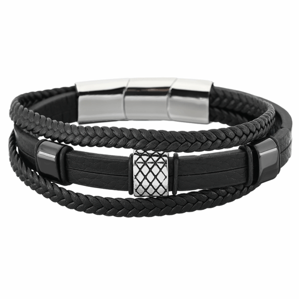 bransoletka męska - kolekcja Steel and Leather