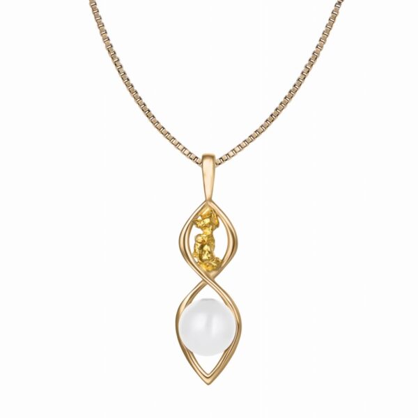 Zawieszka złota z perłą