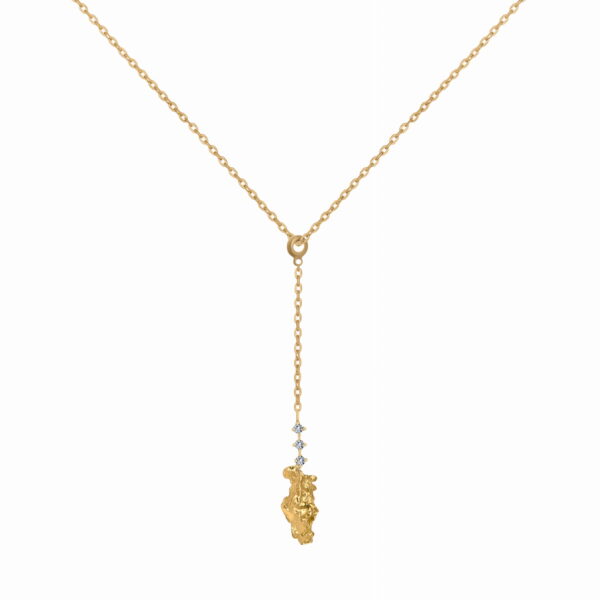 Naszyjnik złoty z diamentami