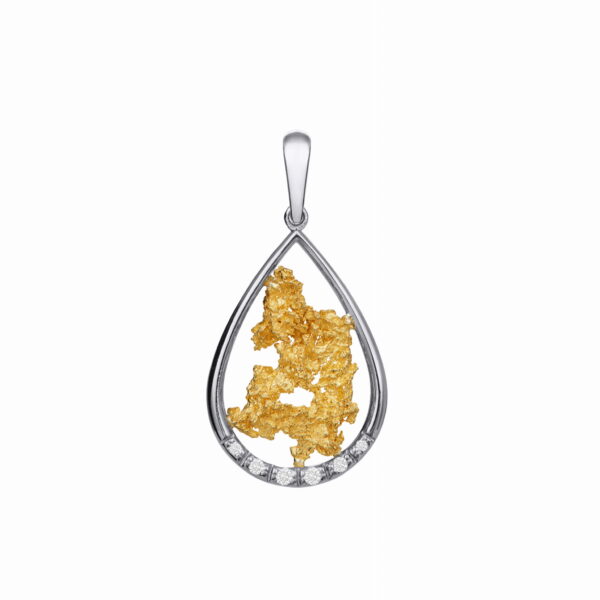 Zawieszka złota z samorodkiem