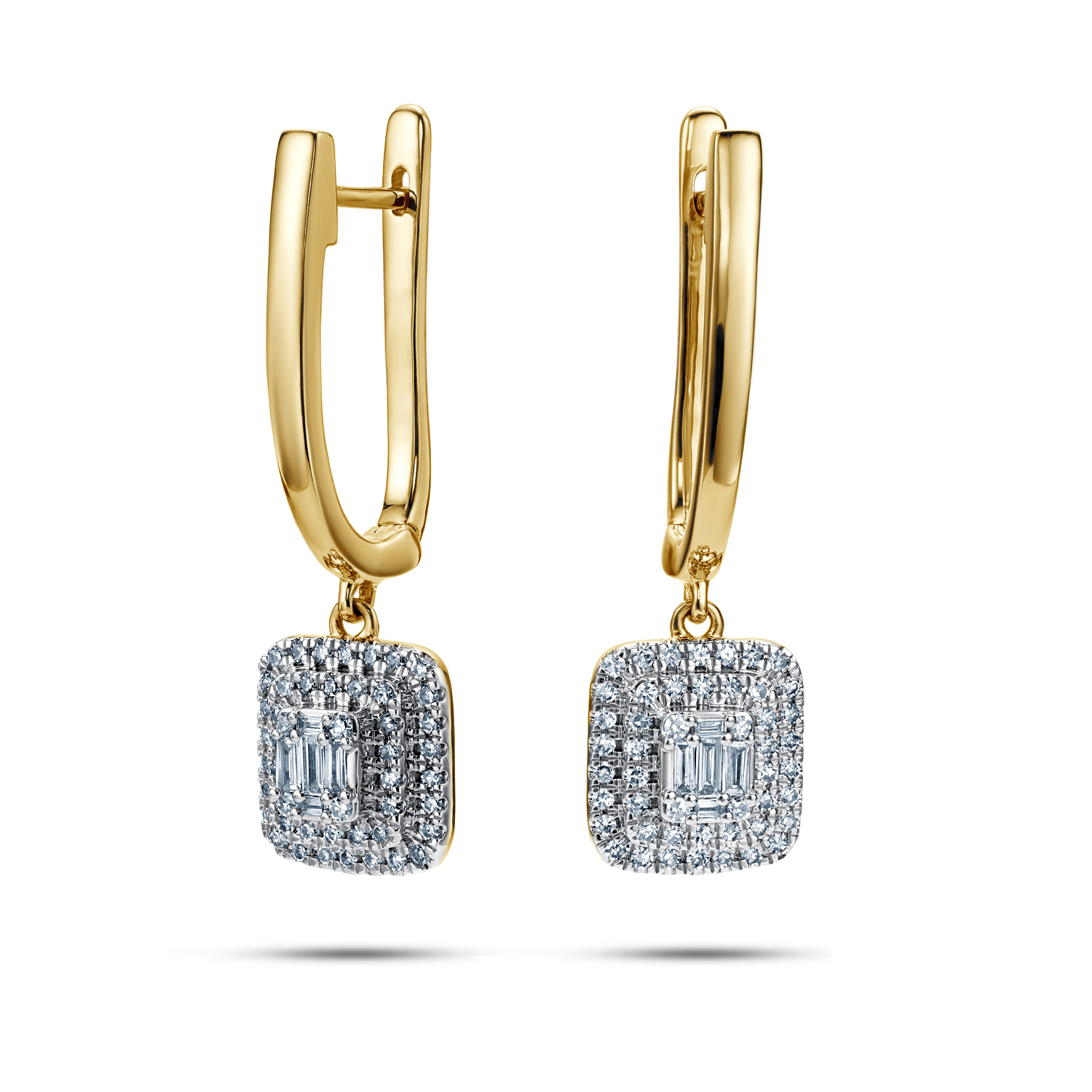 Kolczyki złote z brylantami