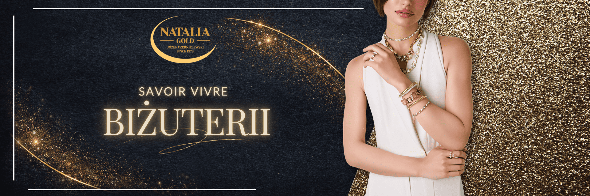 banner przedstawiający kobietę z biżuterią